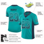 Custom Aqua Navy-White Mesh Drift Fashion Football Jersey Custom Aqua Navy-White Mesh Drift Fashion Football Jersey