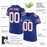 Custom Royal White-Red Mesh Authentic Football Jersey Custom Royal White-Red Mesh Authentic Football Jersey