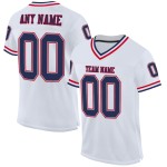Custom White Navy-Red Mesh Authentic Throwback Football Jersey Custom White Navy-Red Mesh Authentic Throwback Football Jersey
