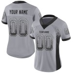 Custom Gray Black-White Mesh Drift Fashion Football Jersey Custom Gray Black-White Mesh Drift Fashion Football Jersey