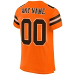 Custom Orange Brown-White Mesh Authentic Football Jersey Custom Orange Brown-White Mesh Authentic Football Jersey