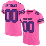 Custom Pink Purple-Black Mesh Authentic Football Jersey Custom Pink Purple-Black Mesh Authentic Football Jersey