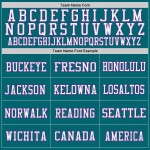 Custom Teal Purple-White Mesh Authentic Throwback Football Jersey Custom Teal Purple-White Mesh Authentic Throwback Football Jersey