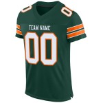 Custom Green White-Orange Mesh Authentic Football Jersey Custom Green White-Orange Mesh Authentic Football Jersey