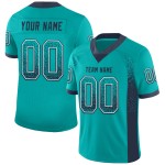 Custom Aqua Navy-White Mesh Drift Fashion Football Jersey Custom Aqua Navy-White Mesh Drift Fashion Football Jersey