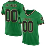 Custom Grass Green Black-Old Gold Mesh Authentic Throwback Football Jersey Custom Grass Green Black-Old Gold Mesh Authentic Throwback Football Jersey