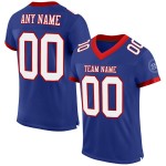 Custom Royal White-Red Mesh Authentic Football Jersey Custom Royal White-Red Mesh Authentic Football Jersey
