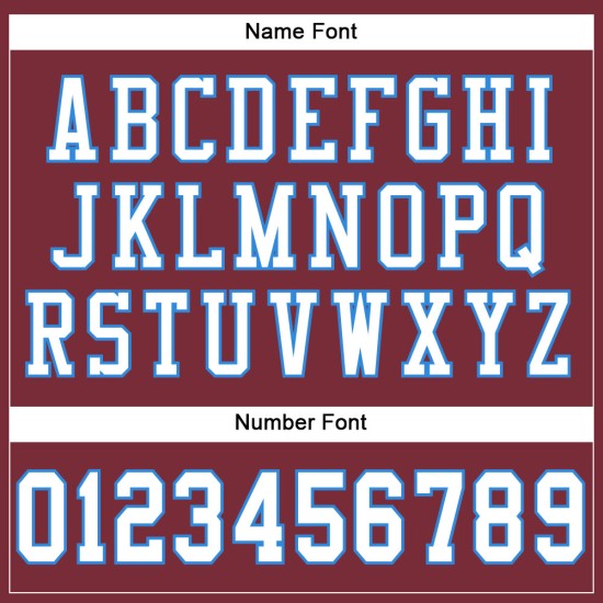 Custom Burgundy White-Powder Blue Mesh Authentic Football Jersey Custom Burgundy White-Powder Blue Mesh Authentic Football Jersey