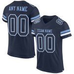 Custom Navy White-Light Blue Mesh Authentic Football Jersey Custom Navy White-Light Blue Mesh Authentic Football Jersey