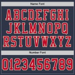 Custom Navy Red-Cream Mesh Authentic Throwback Football Jersey Custom Navy Red-Cream Mesh Authentic Throwback Football Jersey