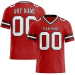 Custom Red White-Black Mesh Authentic Football Jersey Custom Red White-Black Mesh Authentic Football Jersey