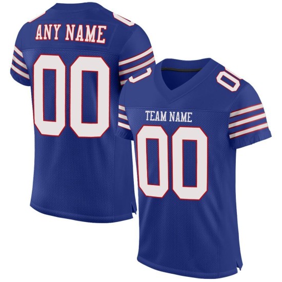 Custom Royal White-Red Mesh Authentic Football Jersey Custom Royal White-Red Mesh Authentic Football Jersey