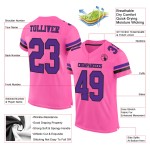 Custom Pink Purple-Black Mesh Authentic Football Jersey Custom Pink Purple-Black Mesh Authentic Football Jersey