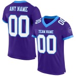 Custom Purple White-Powder Blue Mesh Authentic Football Jersey Custom Purple White-Powder Blue Mesh Authentic Football Jersey