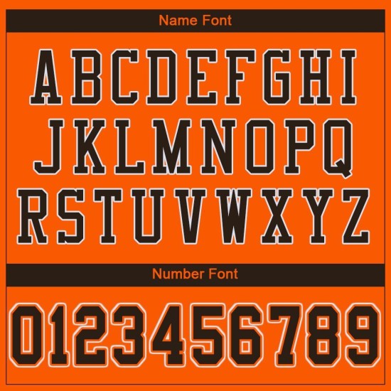 Custom Orange Brown-White Mesh Authentic Football Jersey Custom Orange Brown-White Mesh Authentic Football Jersey