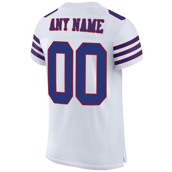 Custom White Royal-Red Mesh Authentic Football Jersey Custom White Royal-Red Mesh Authentic Football Jersey