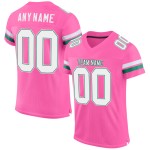 Custom Pink White-Kelly Green Mesh Authentic Football Jersey Custom Pink White-Kelly Green Mesh Authentic Football Jersey