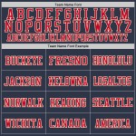 Custom Navy Red-Cream Mesh Authentic Throwback Football Jersey Custom Navy Red-Cream Mesh Authentic Throwback Football Jersey