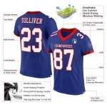 Custom Royal White-Red Mesh Authentic Football Jersey Custom Royal White-Red Mesh Authentic Football Jersey