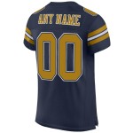 Custom Navy Old Gold-White Mesh Authentic Football Jersey Custom Navy Old Gold-White Mesh Authentic Football Jersey