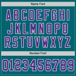 Custom Teal Purple-White Mesh Authentic Throwback Football Jersey Custom Teal Purple-White Mesh Authentic Throwback Football Jersey