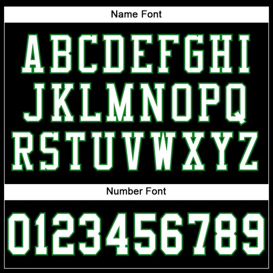 Custom Black White-Grass Green Mesh Authentic Football Jersey Custom Black White-Grass Green Mesh Authentic Football Jersey