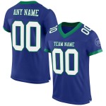 Custom Royal White-Kelly Green Mesh Authentic Football Jersey Custom Royal White-Kelly Green Mesh Authentic Football Jersey